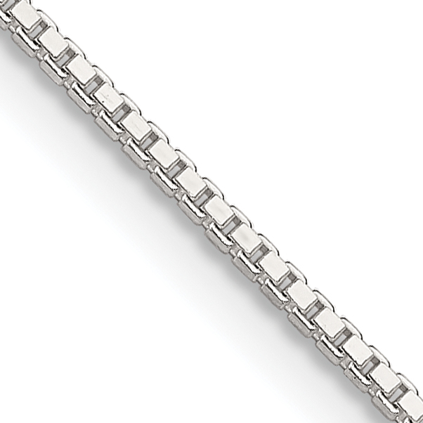 Sterling Silver 1.25mm Box Chain w/2in ext. (QBX024E-18)