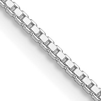 Sterling Silver Rhodium-plated 1.25mm Box Chain view 1