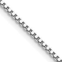 Sterling Silver Rhodium-plated 1.4mm Box Chain view 1