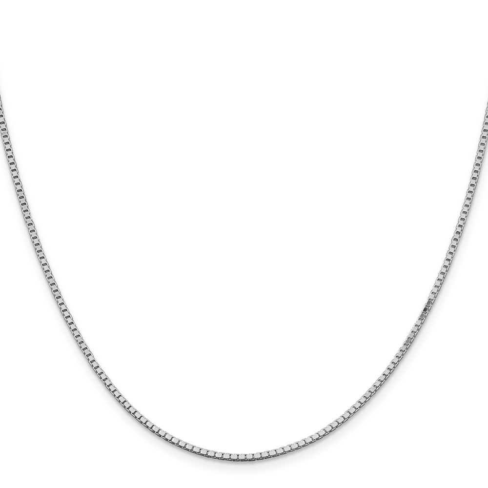 Sterling Silver Rhodium-plated 1.5mm Box Chain (QBX028R-22)