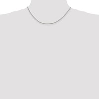 Sterling Silver Rhodium-plated 1.5mm Box Chain view 4