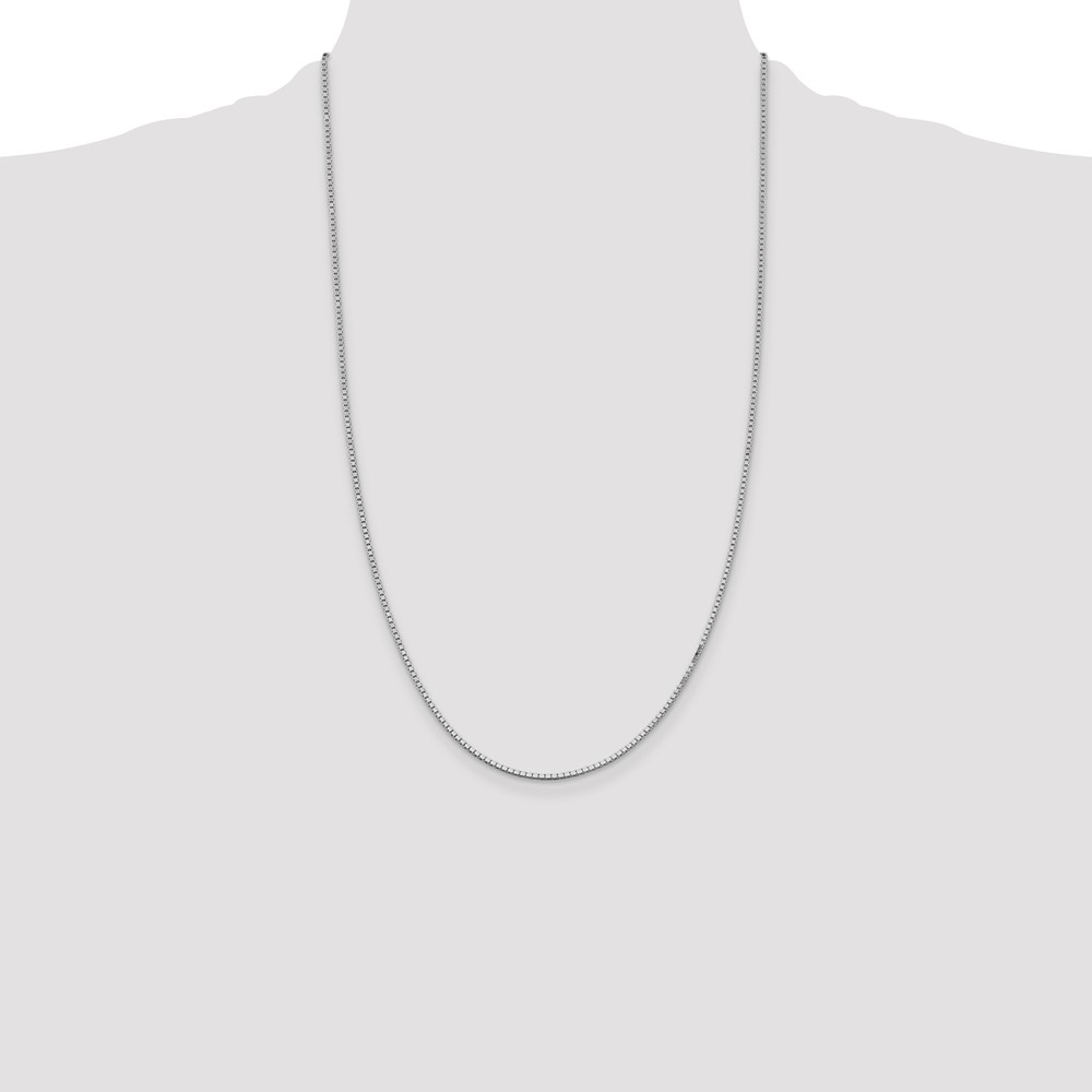 Sterling Silver Rhodium-plated 1.5mm Box Chain (QBX028R-26)