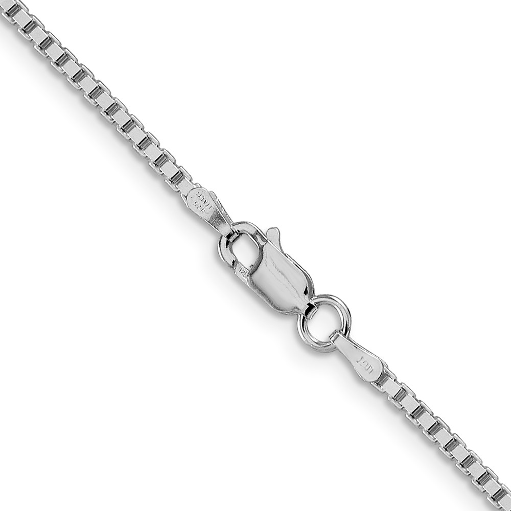 Sterling Silver Rhodium-plated 1.75mm Box Chain (QBX035R-24)