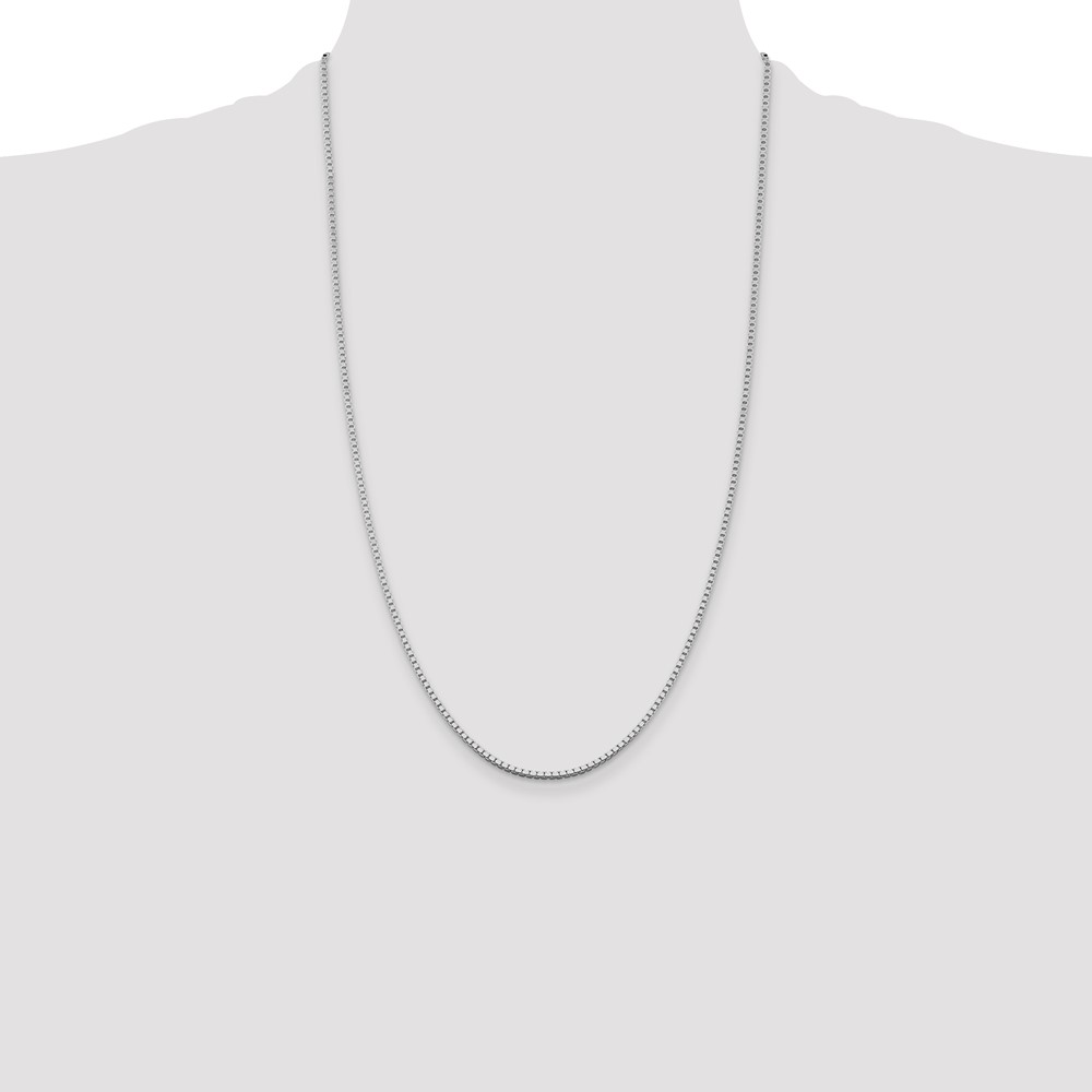 Sterling Silver Rhodium-plated 1.75mm Box Chain (QBX035R-26)
