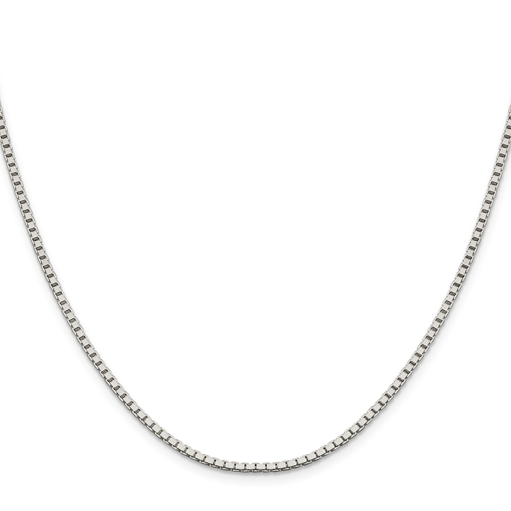 Sterling Silver 1.9mm Box Chain w/4in ext. (QBX037E-22)