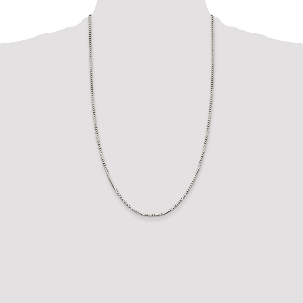 Sterling Silver 1.9mm Box Chain (QBX037-26)