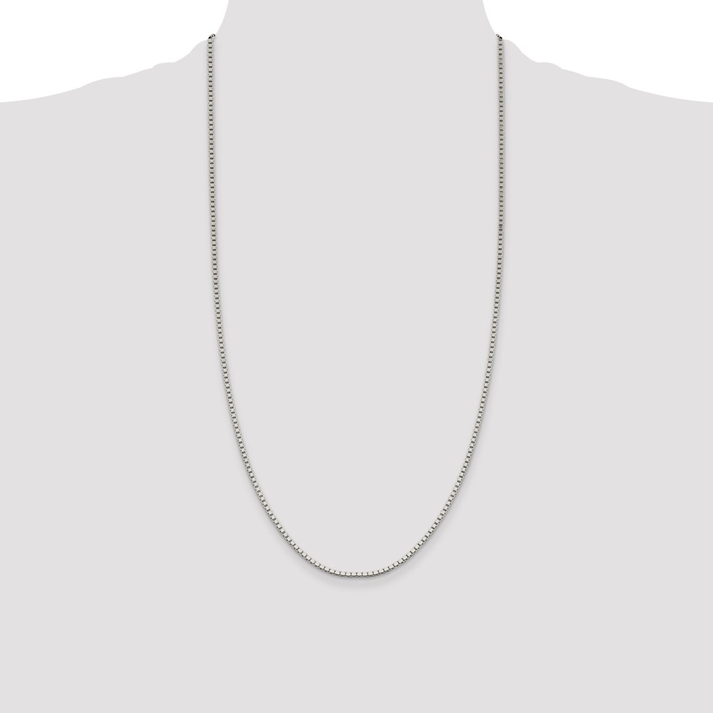 Sterling Silver 1.9mm Box Chain (QBX037-28)