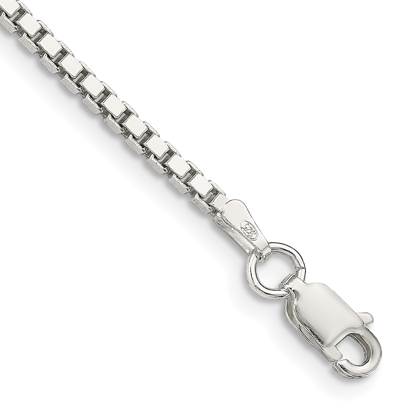 Sterling Silver 1.9mm Box Chain (QBX037-7)