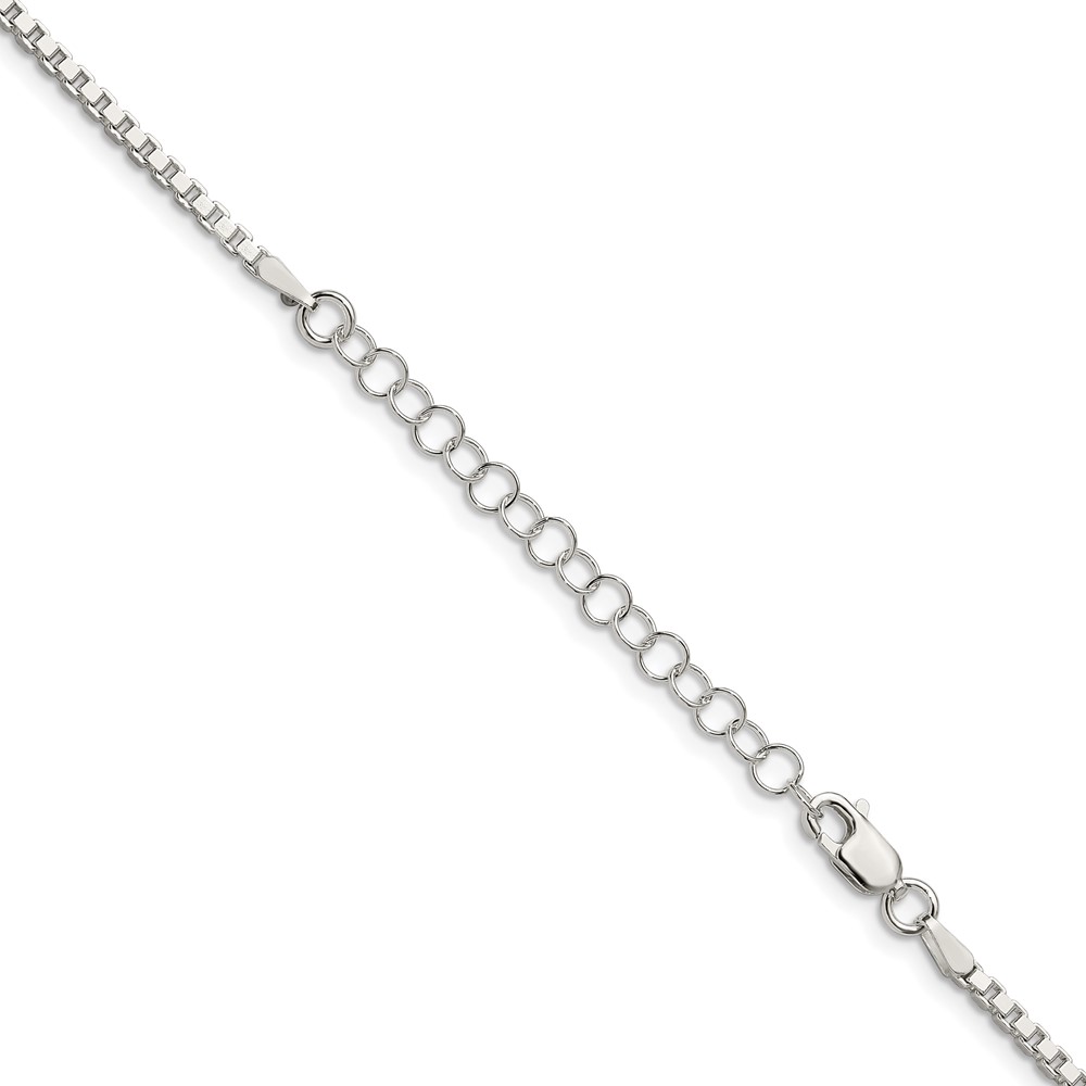 Sterling Silver 2mm Box Chain w/2in ext. (QBX040E-18)