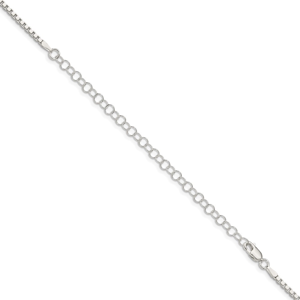 Sterling Silver 2mm Box Chain w/4in ext. (QBX040E-22)