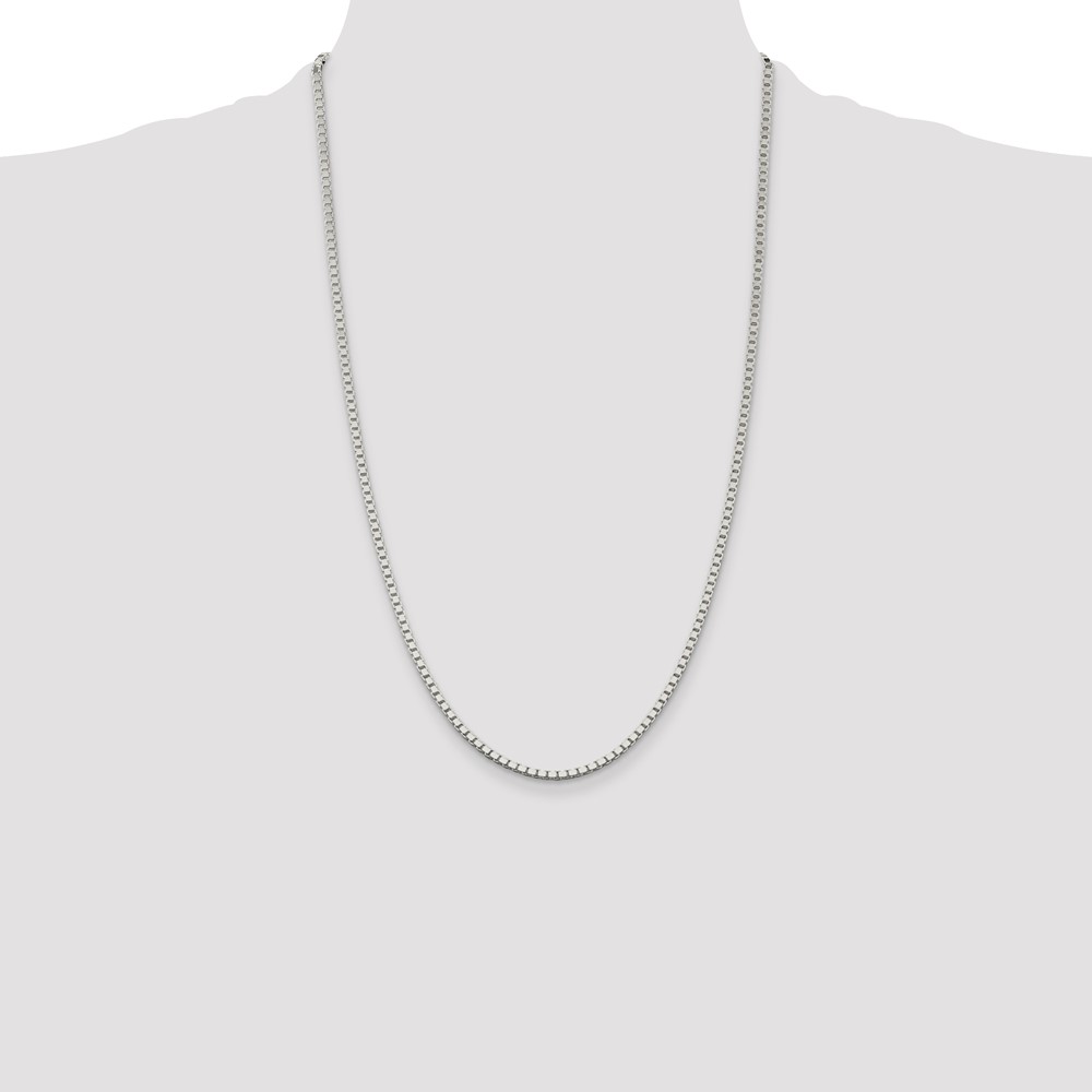 Sterling Silver 2.5mm Box Chain (QBX050-26)