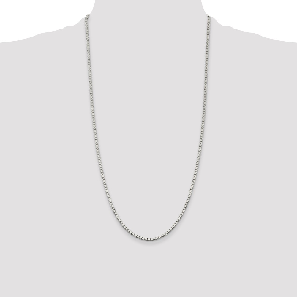 Sterling Silver 2.5mm Box Chain (QBX050-28)