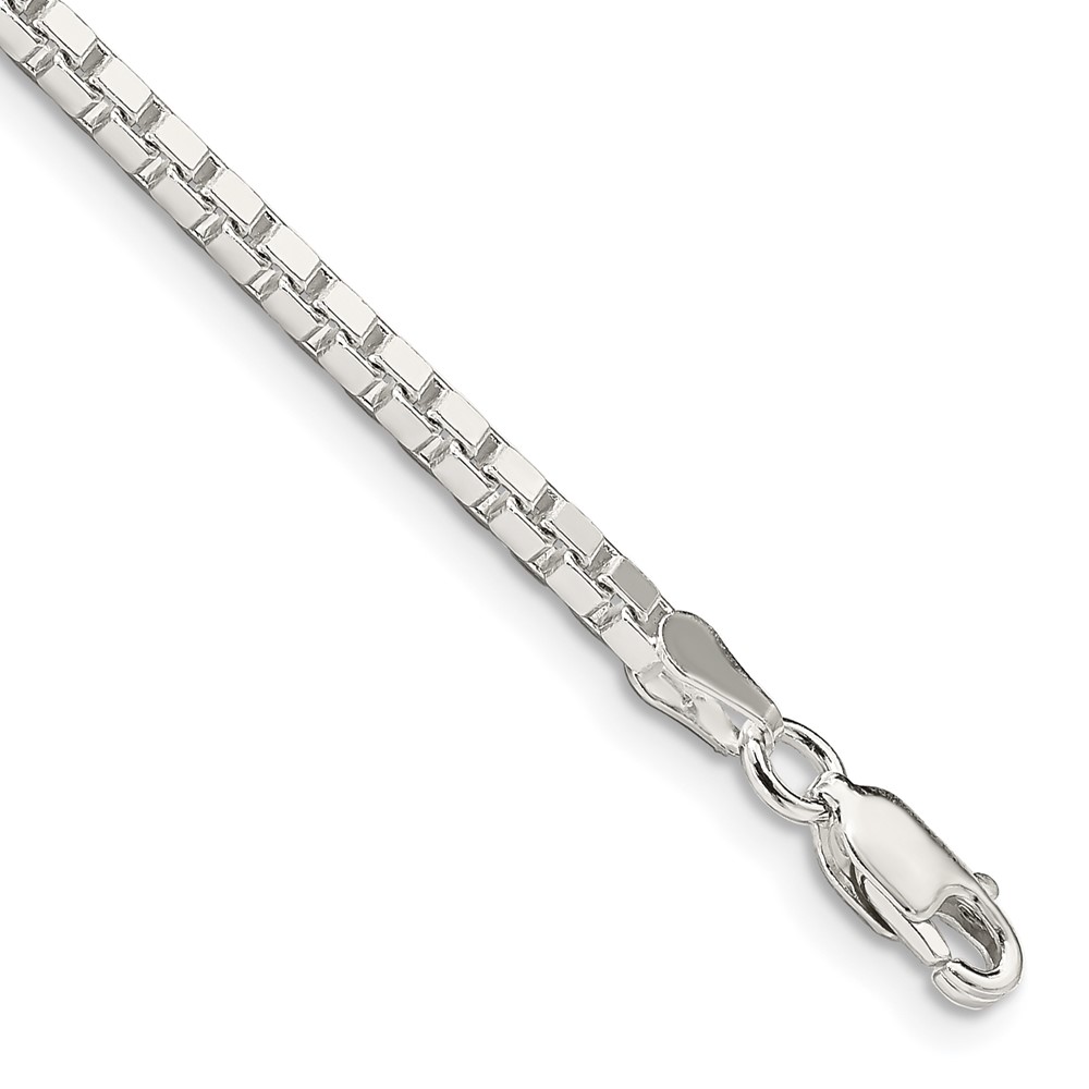 Sterling Silver 2.5mm Box Chain (QBX050-7)