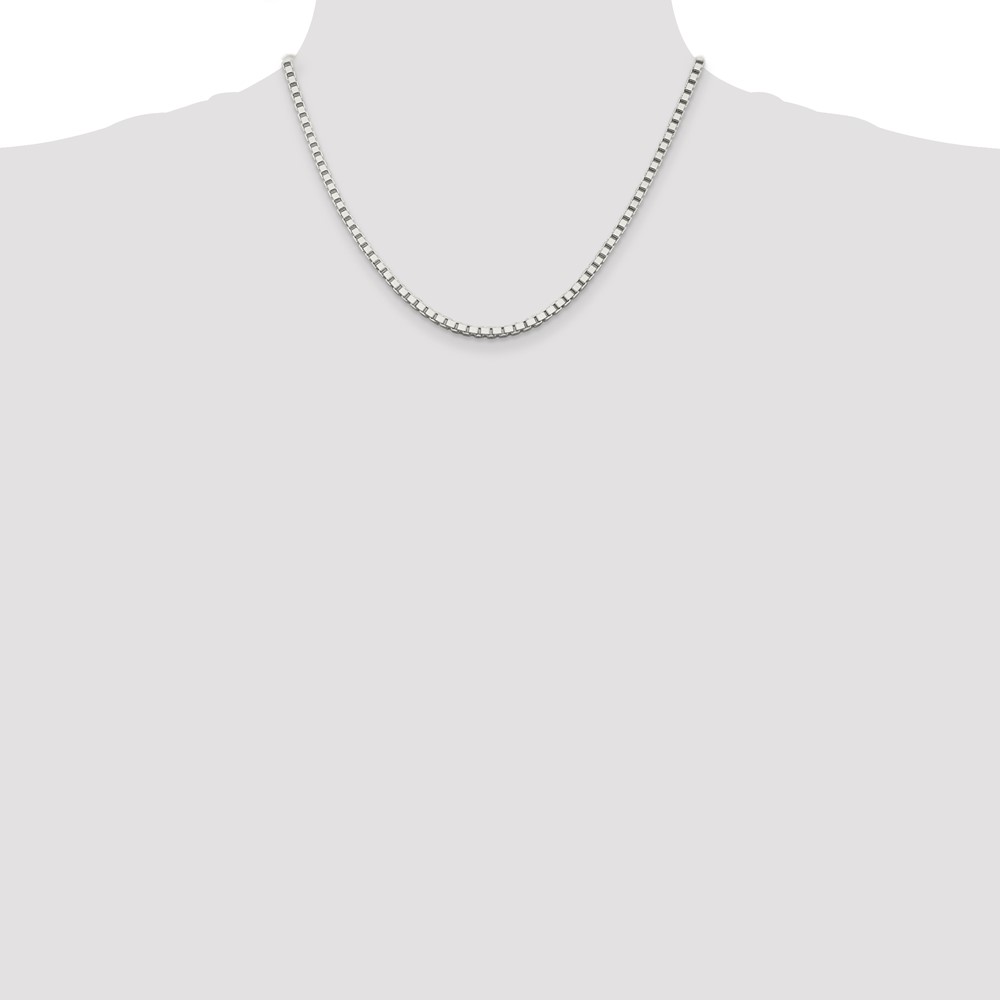 Sterling Silver 3mm Box Chain (QBX057-18)