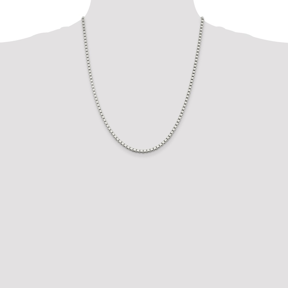 Sterling Silver 3mm Box Chain (QBX057-22)