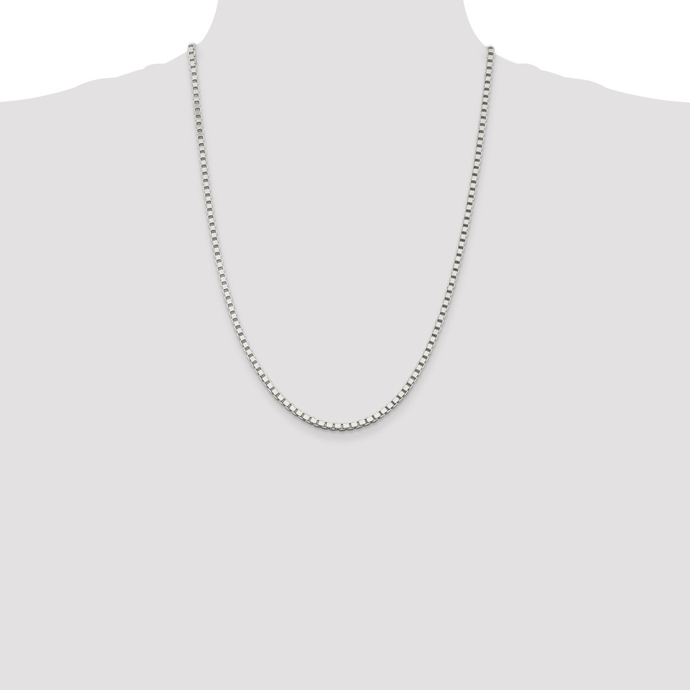 Sterling Silver 3mm Box Chain (QBX057-24)