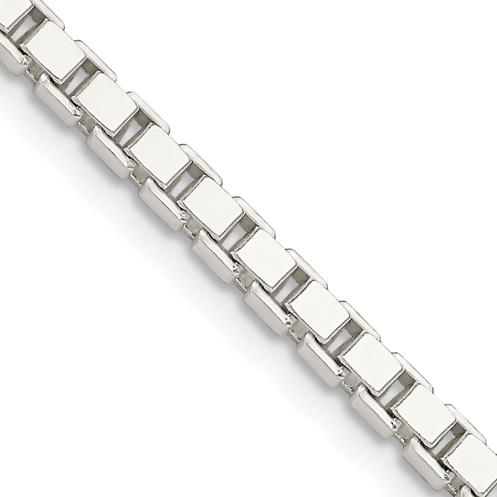 Sterling Silver 3mm Box Chain (QBX057-18)