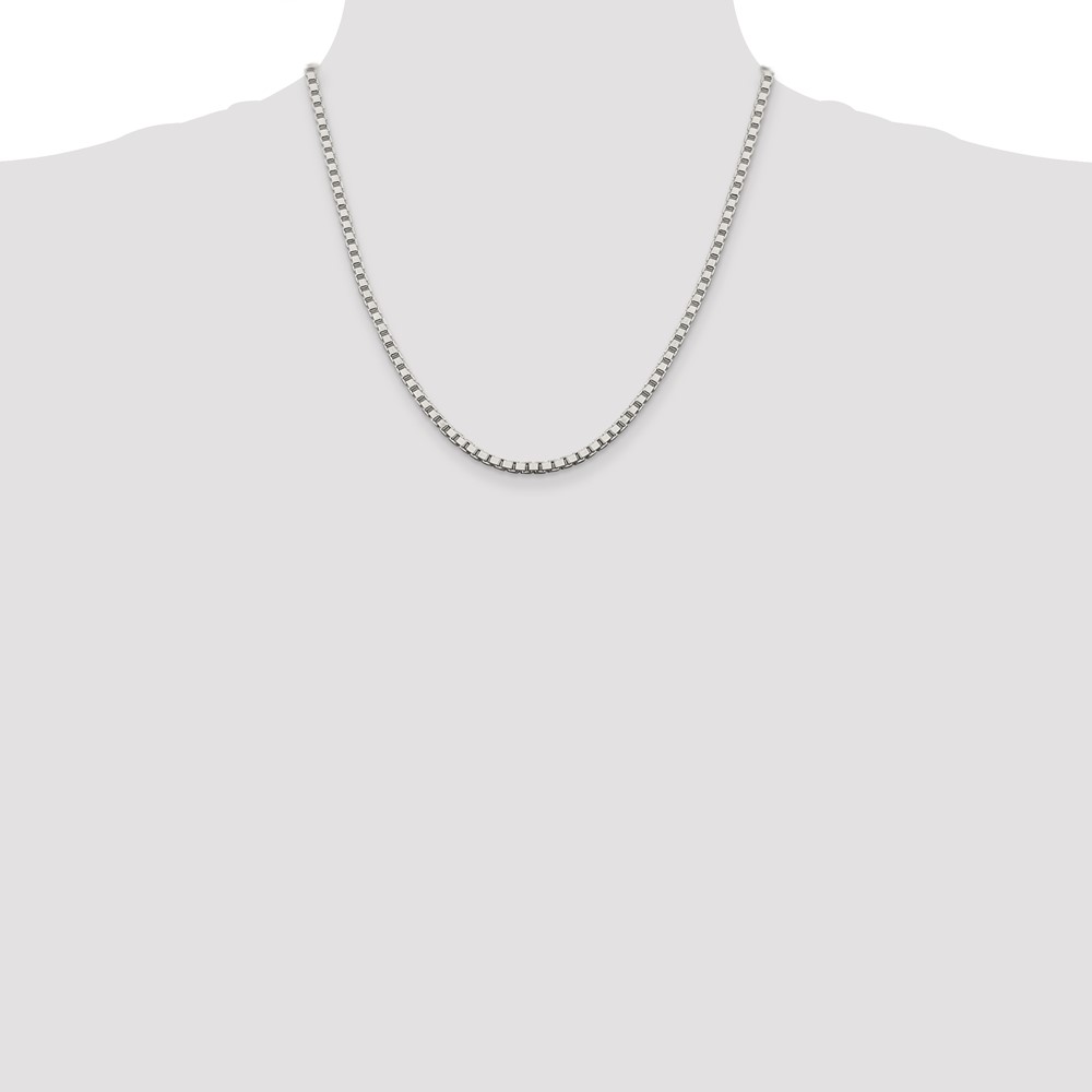 Sterling Silver 3.25mm Box Chain (QBX060-20)