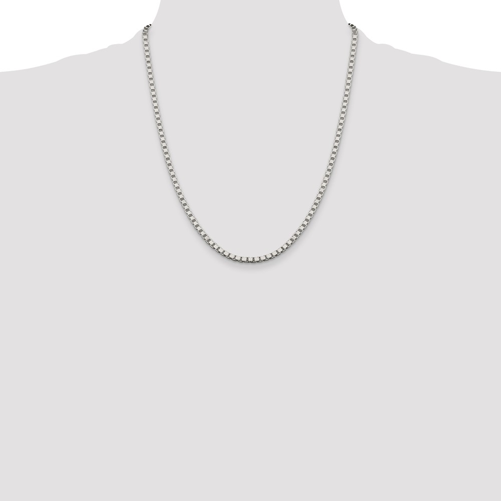 Sterling Silver 3.25mm Box Chain (QBX060-22)