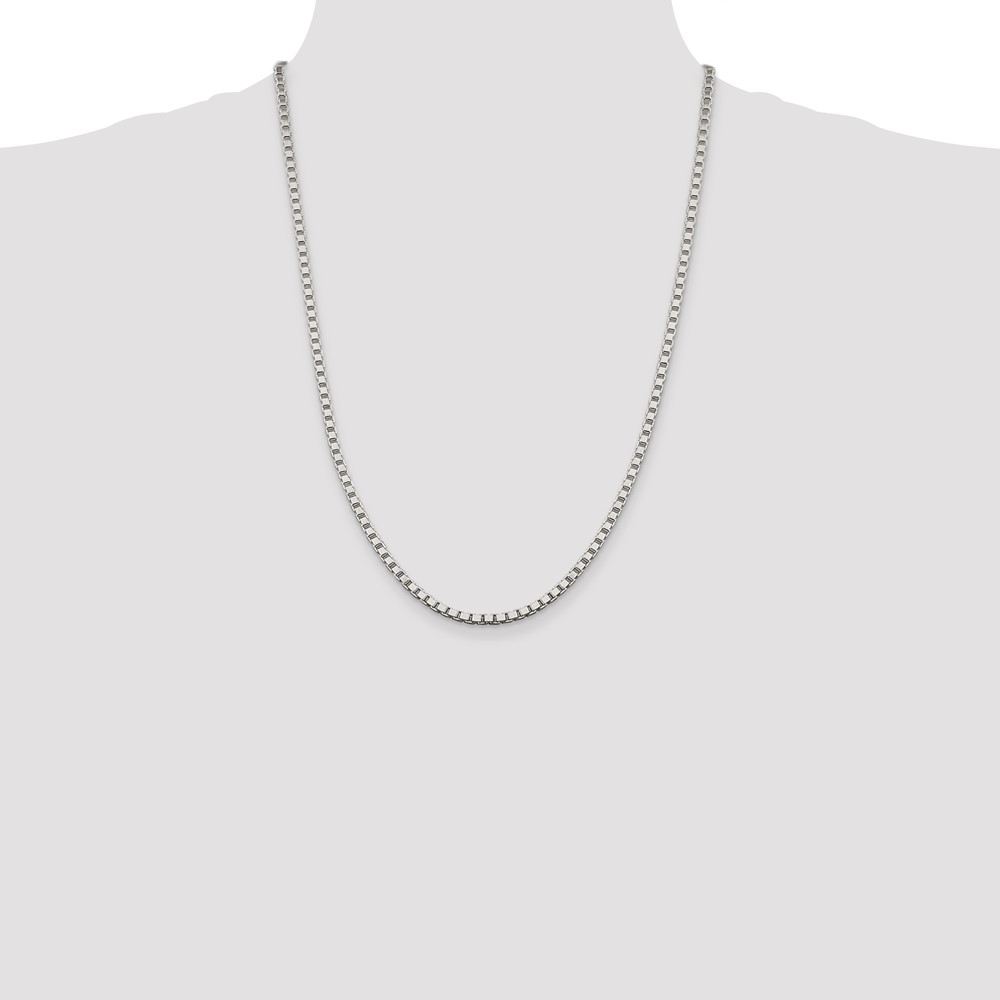 Sterling Silver 3.25mm Box Chain (QBX060-24)