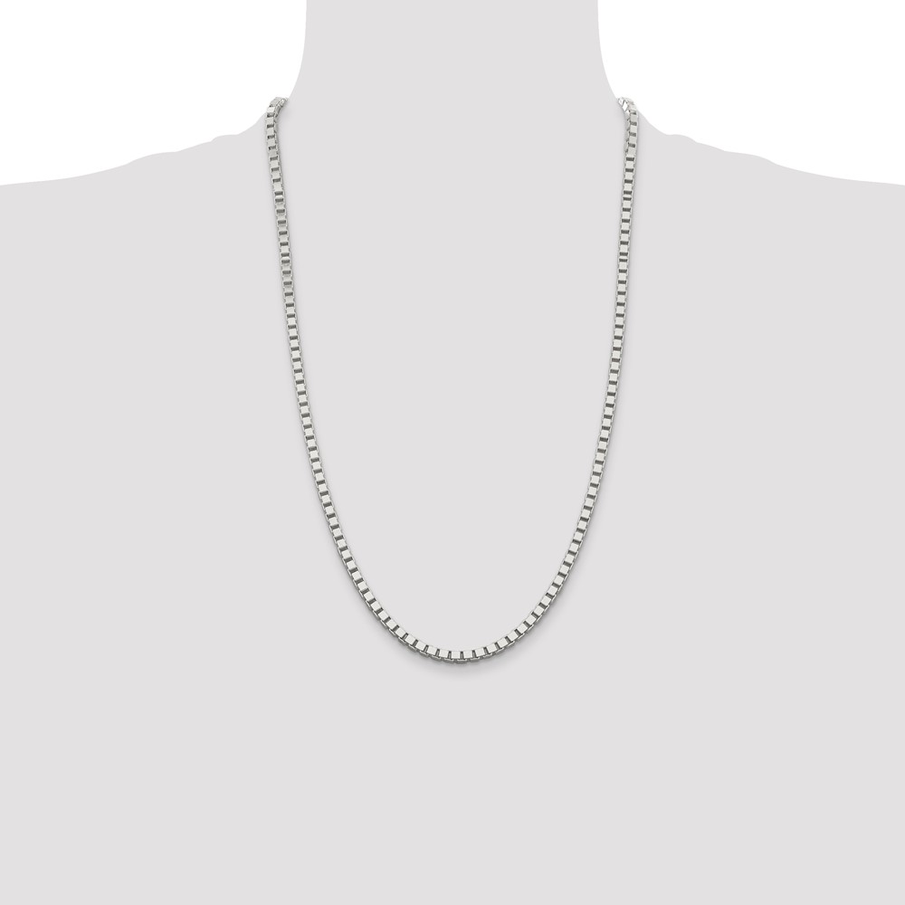 Sterling Silver 3.75mm Box Chain (QBX065-26)