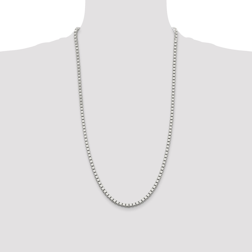 Sterling Silver 3.75mm Box Chain (QBX065-28)