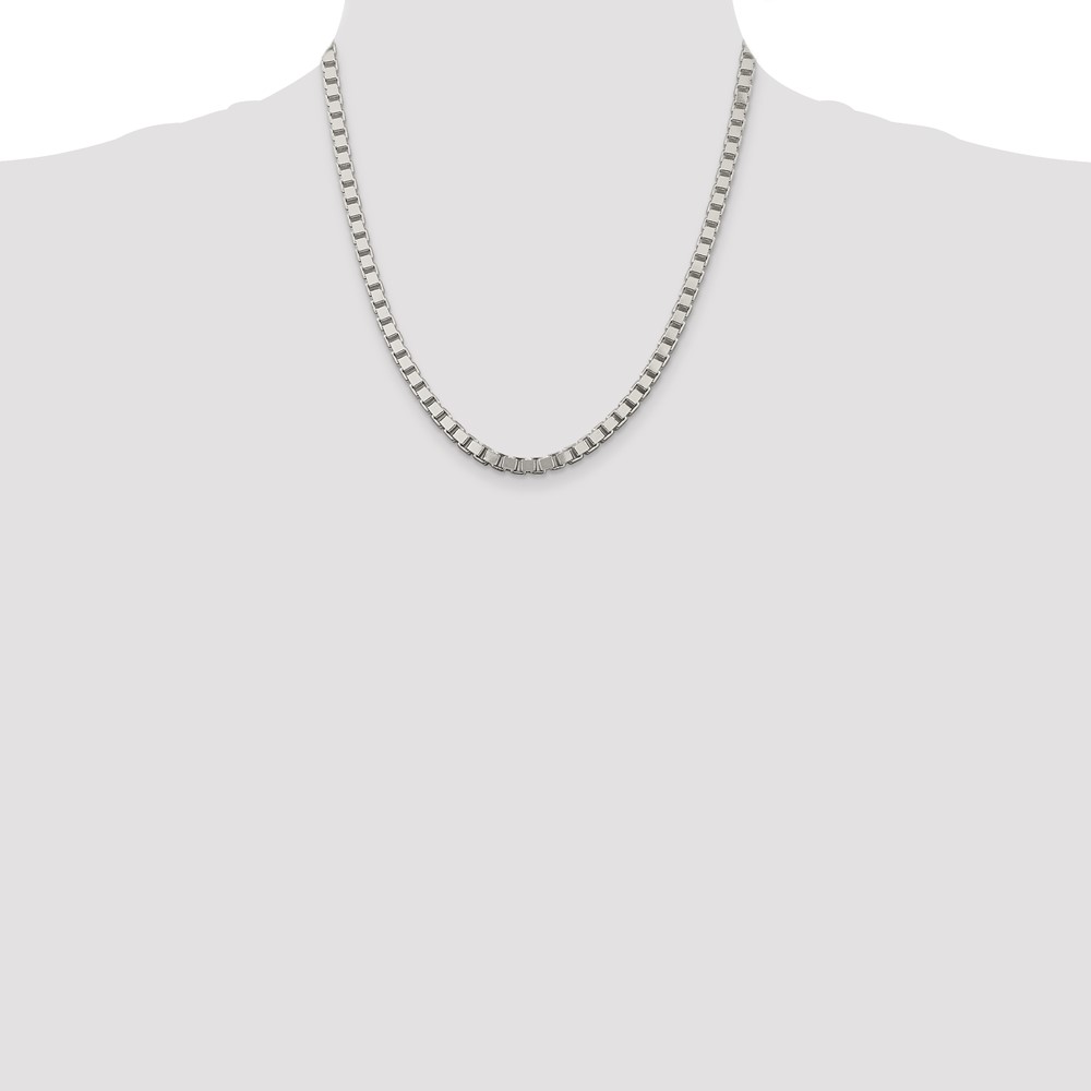 Sterling Silver 4.5mm Box Chain (QBX100-20)