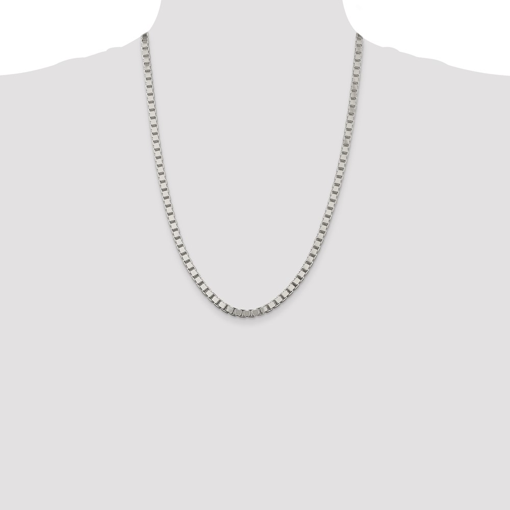 Sterling Silver 4.5mm Box Chain (QBX100-24)