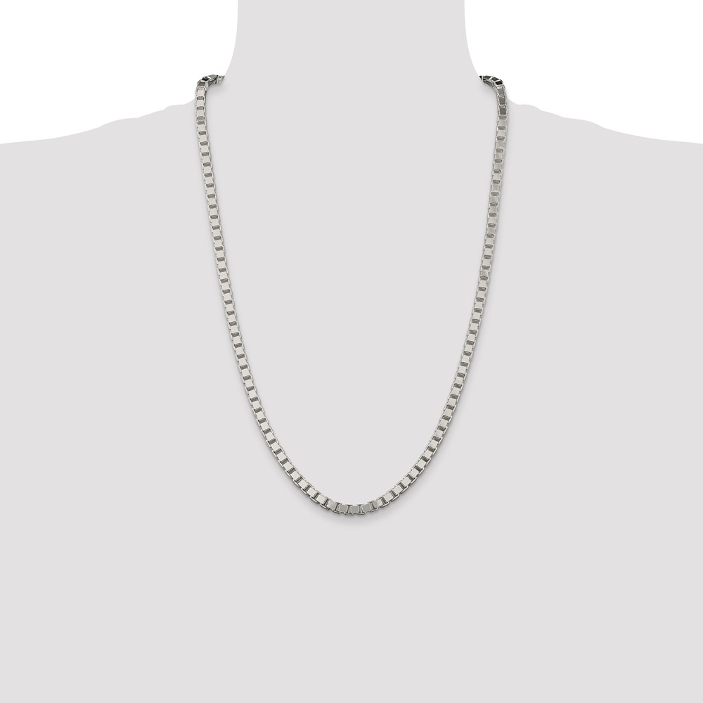 Sterling Silver 4.5mm Box Chain (QBX100-26)