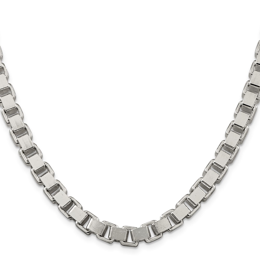 Sterling Silver 7mm Box Chain (QBX120-18)