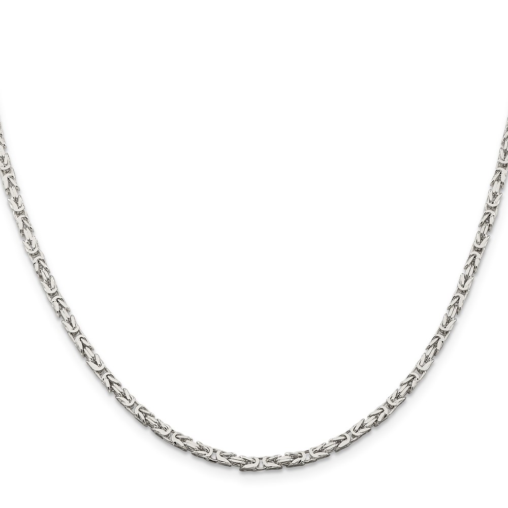 Sterling Silver 2.5mm Byzantine Chain (QBZ060-22)