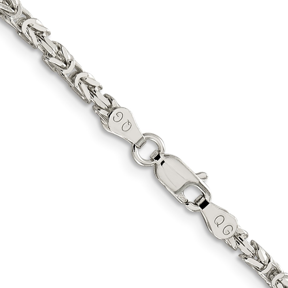 Sterling Silver 2.5mm Byzantine Chain (QBZ060-22)