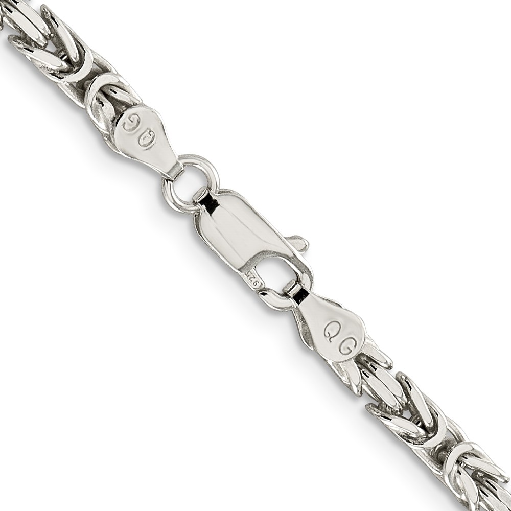 Sterling Silver 3.25mm Byzantine Chain (QBZ080-26)