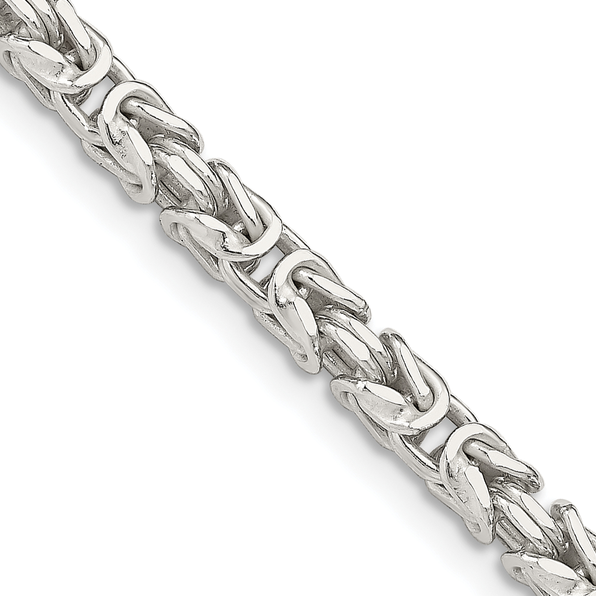 Sterling Silver 3.25mm Byzantine Chain (QBZ080-16)