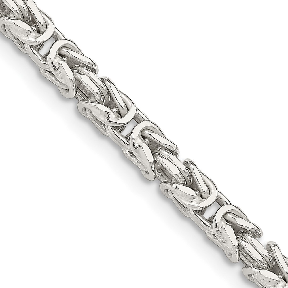 Sterling Silver 3.25mm Byzantine Chain (QBZ080-16)