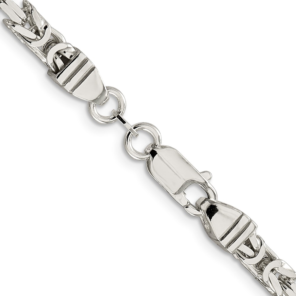 Sterling Silver 4.25mm Byzantine Chain (QBZ100-26)