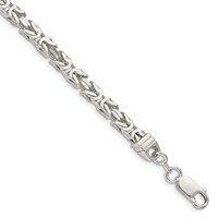 Sterling Silver 4.25mm Byzantine Chain view 1