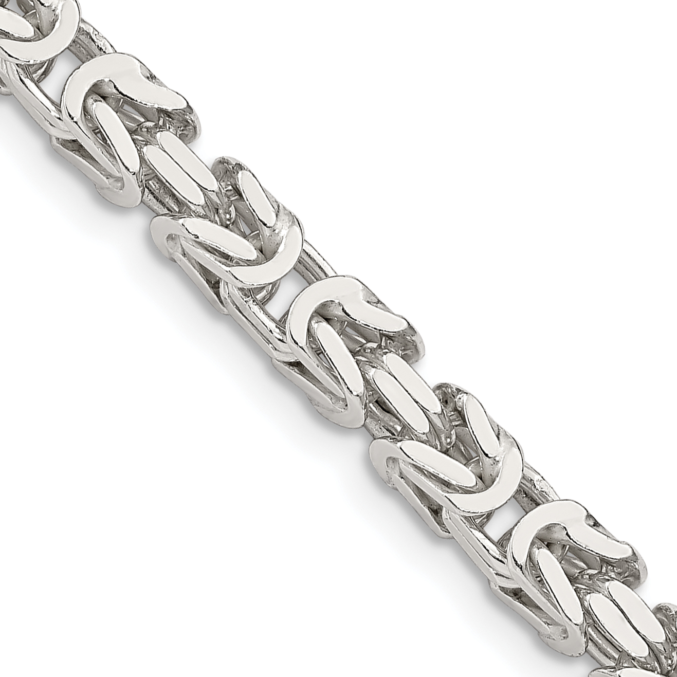 Sterling Silver 4.25mm Byzantine Chain (QBZ100-24)