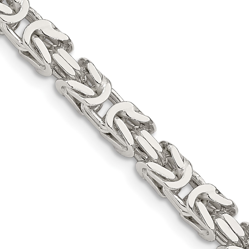 Sterling Silver 4.25mm Byzantine Chain (QBZ100-24)