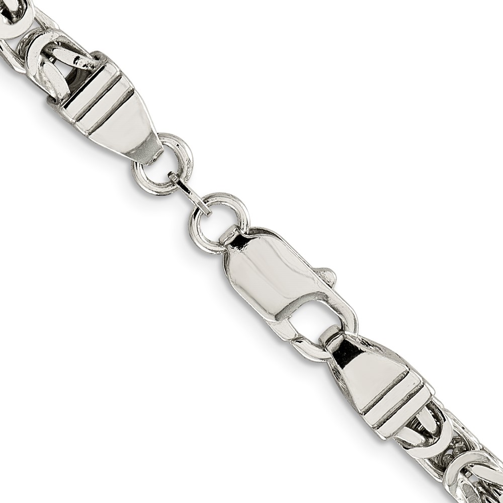 Sterling Silver 5mm Byzantine Chain (QBZ120-26)