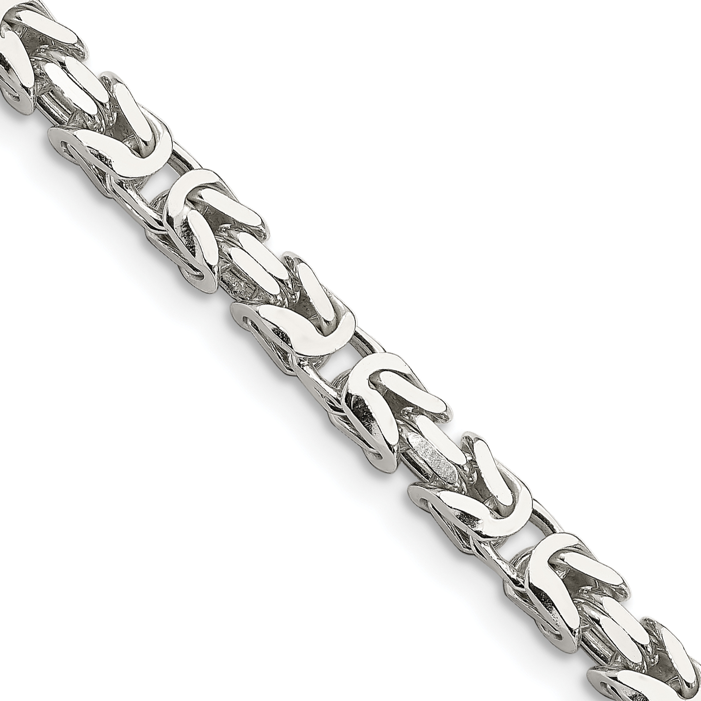Sterling Silver 5mm Byzantine Chain (QBZ120-20)