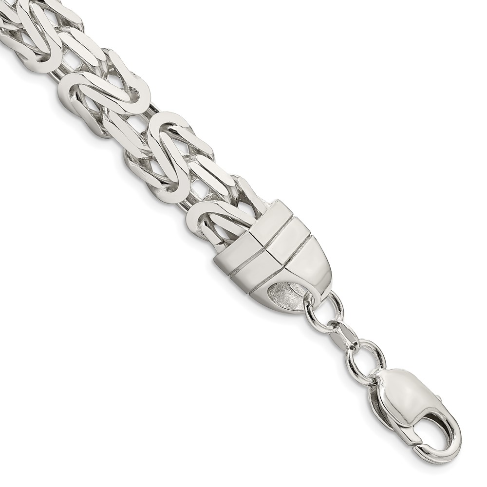 Sterling Silver 8.25mm Byzantine Chain (QBZ200-9)
