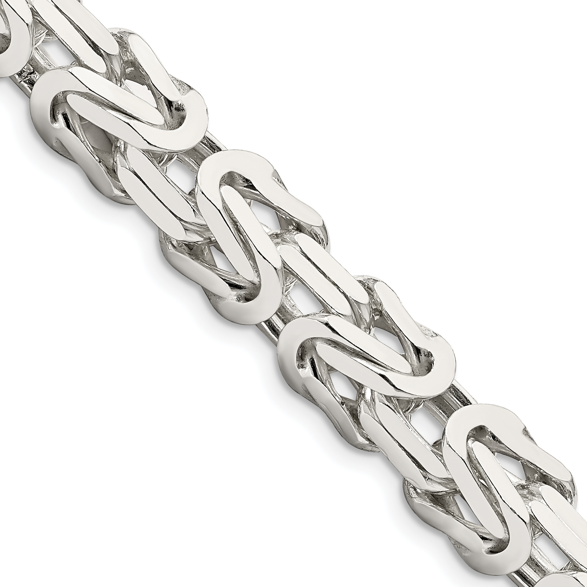 Sterling Silver 8.25mm Byzantine Chain (QBZ200-20)