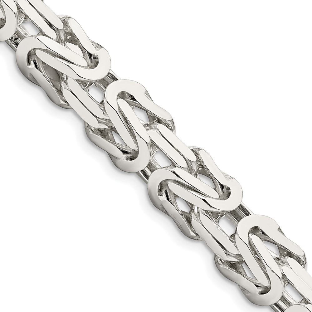 Sterling Silver 8.25mm Byzantine Chain (QBZ200-20)