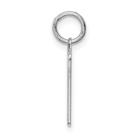 Sterling Silver Rhodium-plated Pink Birth Certificate Polished Charm view 2