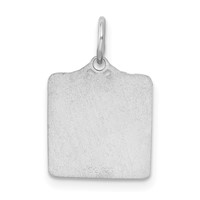Sterling Silver Rhodium-plated Pink Birth Certificate Polished Charm view 3