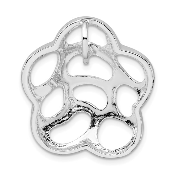 Sterling Silver Polished Cut Out Flower Slide