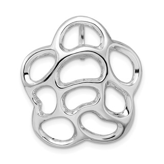 Sterling Silver Polished Cut Out Flower Slide