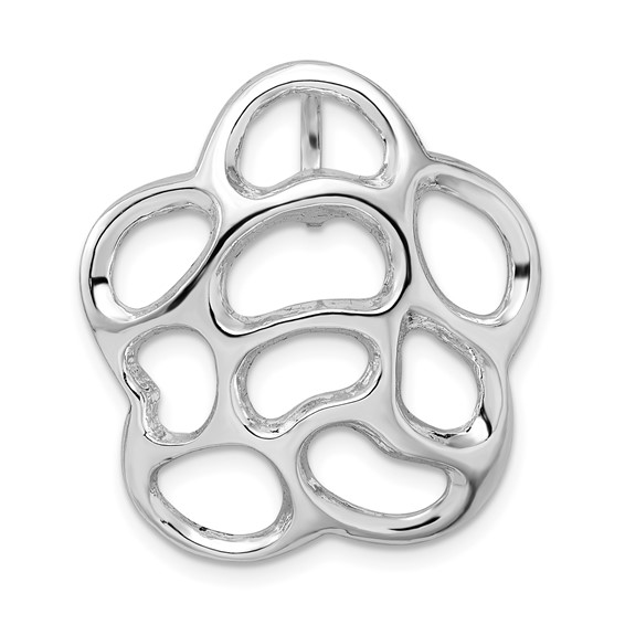 Sterling Silver Polished Cut Out Flower Slide