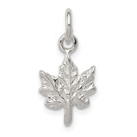 Sterling Silver Maple Leaf Charm view 1